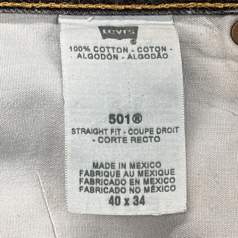 VTG Levi's 501 jeans‎ mens 38x32 2 tone black/gray button fly Straight Baggy